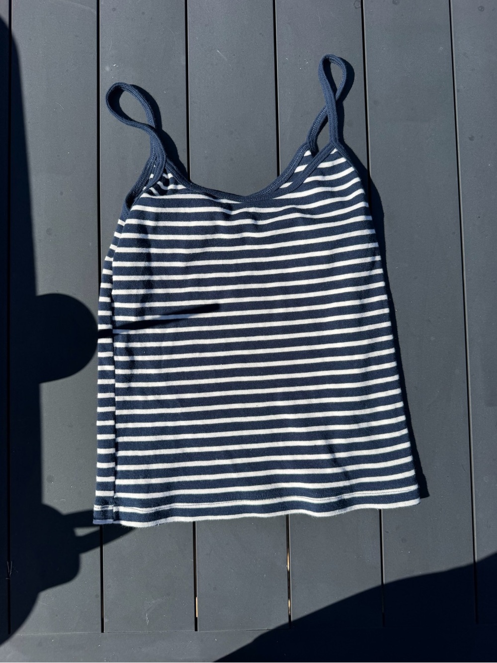 Brandy Melville Navy & White Striped Spaghetti Strap Camisole